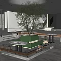 Modern Rest Area 3d model