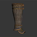 Medieval Fantasy Leather Combat Boots With Decorative Straps And Protective Armor