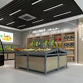 Supermarket General Merchandise Interior With Fresh Fruits Vegetables And Organized Shelf Displays