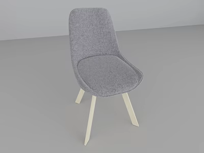 Grey Modern Office Chair With Light Colored Legs And Comfortable Upholstered Design 3d model