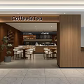 Modern Warm Coffee Specialty Store Interior With Comfortable Seating Area And Functional Service Counter