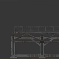 Heavy Duty Industrial Metal Platform With Steel Support Frame And Safety Railing
