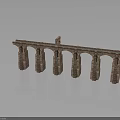 Red Brick Viaduct Model With Multiple Arches Piers And Reflections Below