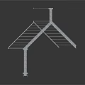 Metal Construction Equipment Frame Structure With Support Crossbars And Panels
