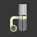 Industrial Electronic Vacuum Cleaner With Transparent Dust Container Top Filter And Wheeled Base