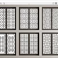 New Chinese-style openwork window 3d model