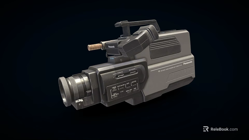 Vintage Retro Digital Video Camera With Classic Design And Old Fashioned Recording Features 3d model 