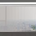 White Venetian Blinds Covering Large Window In Bright Room With Natural Light And Wooden Floor