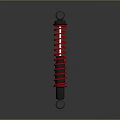 Hardware Tool Shock Absorber With Red Coil Spring And Black Components 3d model
