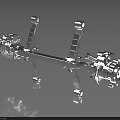 Car Axle Assembly Heavy Duty Metal Construction for Vehicle Suspension System 3D Rendered Durable Design