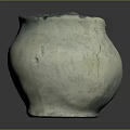 Handcrafted Clay Sculpture Vessel With Rough Texture And Two Handles Design 3d model