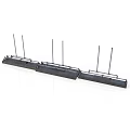 Modern Kitchen Interior With Metal Hook Rack And Hanging Rods