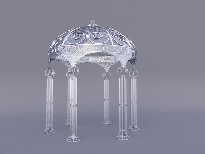 European-style pavilion Roman hexagonal pavilion model