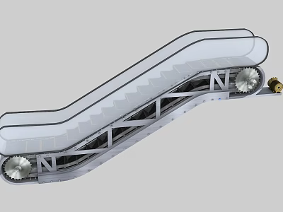 escalator escalator escalator structure mall escalator elevator 3d model