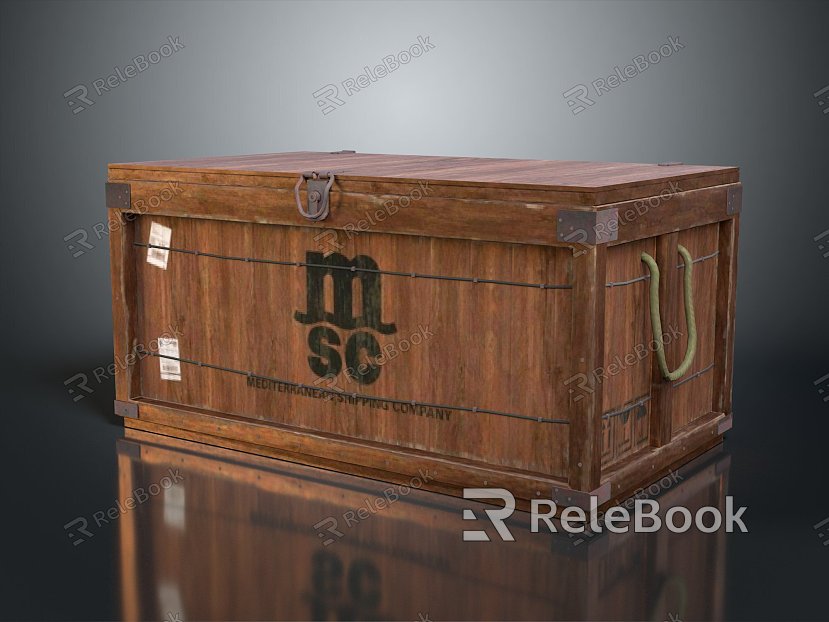 Box Box Bags Leather Box Leather Box Container Realistic Model Cartoon Model PBR model