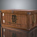 Vintage Wooden Storage Box With Metal Clasps And Handles For Home Organization