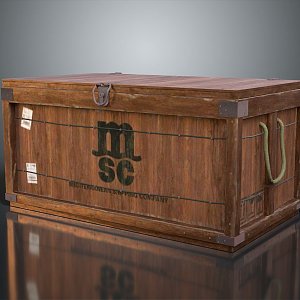 Box Bags Leather Box Leather Box Container Realistic Model Cartoon Model PBR 3d model