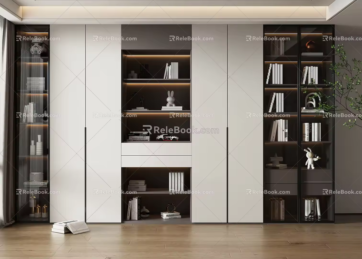 Home bookcase 3d model