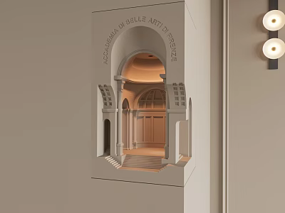 Modern Wall Lamp With Artistic Arch Design For Indoor Elegant Lighting 3d model