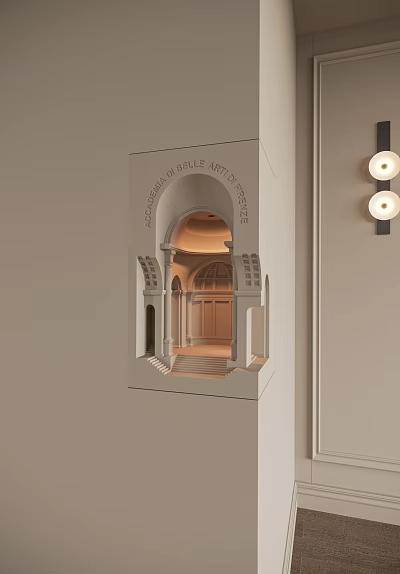 Modern Wall Lamp With Artistic Arch Design For Indoor Elegant Lighting 3d model