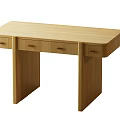 Modern Light Wood Desk With Four Drawers And Simple Design
