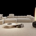 Modern sofa coffee table combination 3d model