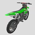 Green Dirt Motorcycle With Number 2 And Pro Taper Handlebars Off Road Tires