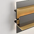 Modern Wall Light Design With Wooden And Metal Geometric Structure For Interior