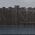 Double Wooden Swing Doors With Dark Brown Cross Panel Design For Interior