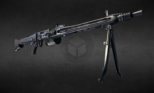 modern machine gun 3d model