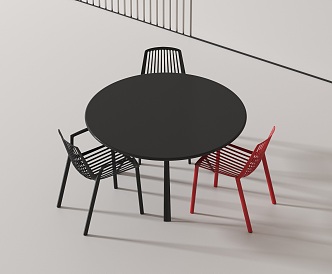 Modern leisure table and chair negotiation table and chair 3d model