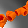 Orange Plastic Pipe Elbow Fittings For Plumbing Connections And Systems