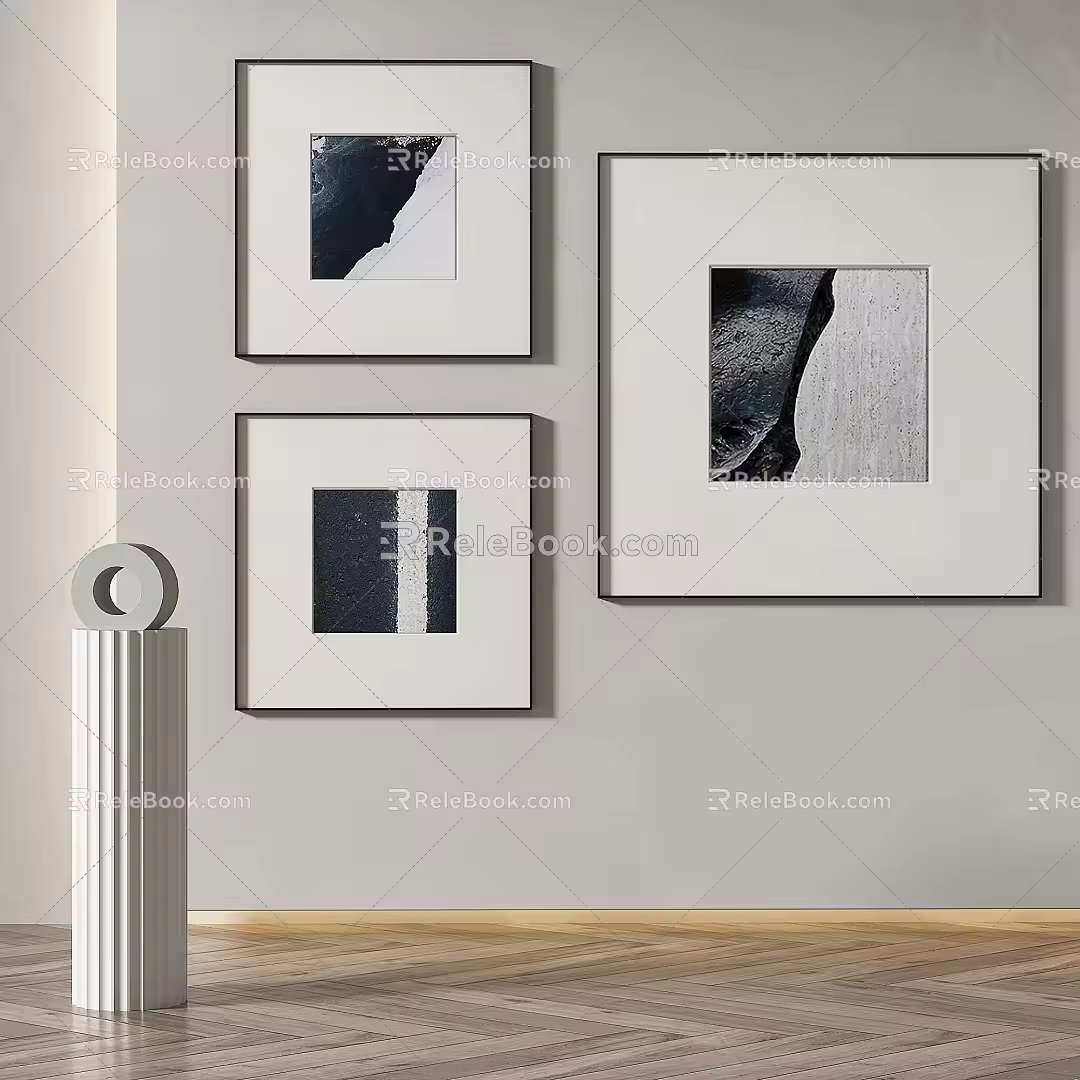Simple abstract decorative painting 3d model
