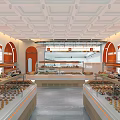 Sweet Shop Interior Design With Glass Display Cases And Assorted Delicious Desserts