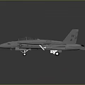 Gray Fighter Jet With Sleek Wings Two Seat Cockpit And Missile Attachments