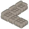Modern Multiplayer Sofa 3d model