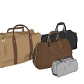 Stylish Leather Duffel Bags in Brown Black Beige and Gray Colors