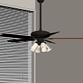 Modern Fan Chandelier Combination Metal Ceiling Fan Chandelier Multi-head Fan Chandelier 3d model