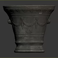 Decorative Metal Hardware Tools Storage Pot With Rope Patterns And Young Inscription