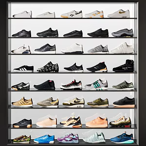 Modern sneaker Combination Shoe Rack Commodity Shelf Shoe Display Rack Commodity Display Cabinet 3d model