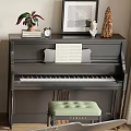 Musical Instruments and Art Supplies with Pianos Violin Keyboard in Bright Studio