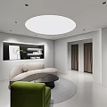 Modern Bright Clothing Store Interior With Mannequins Hanging Clothes And Large Screen