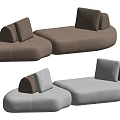 Modern Sectional Sofa Designs In Brown And Gray With Comfortable Cushions