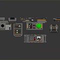 Other Various Electronic Control Consoles With Different Designs Buttons And Screens