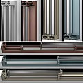 Modern Sliding Doors With Silver Frame And Glass Panels For Home Interior Design