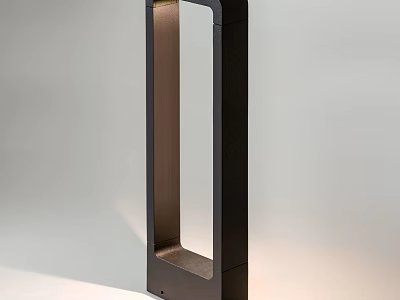 Modern Minimalist Floor Lamp With Black Metal Vertical Frame And Soft Lighting For Interior Decor 3d model