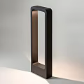 Modern Minimalist Floor Lamp With Black Metal Vertical Frame And Soft Lighting For Interior Decor