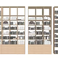 Modern Bookshelf Bookcase Books 3d model