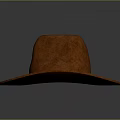 Brown Cowboy Hat With Decorative Band And Pearl Accents In Suede Material