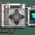 Advanced Tech Device With Display Screen Circular Control Panel Digital Interface And Cables